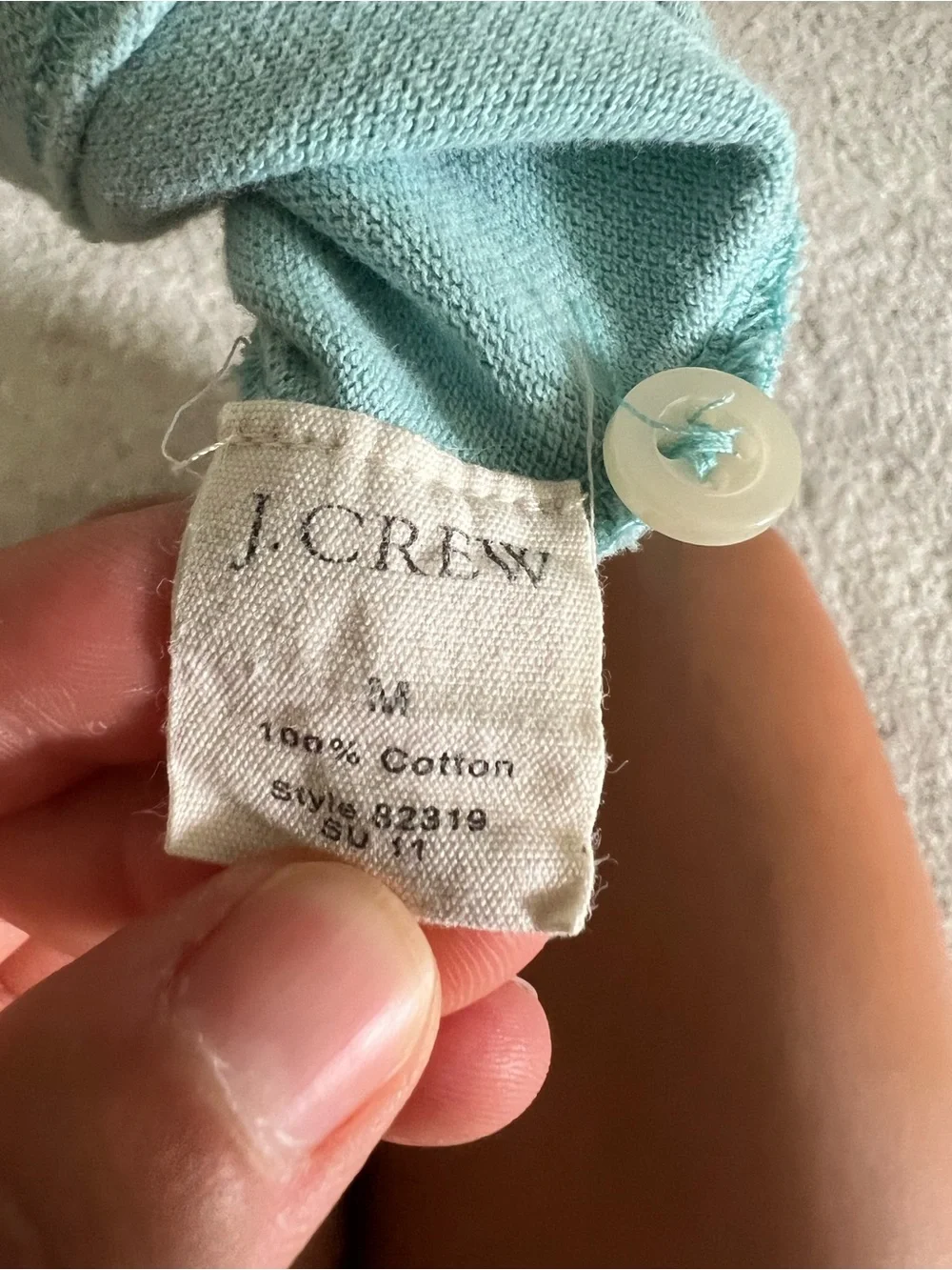 J. Crew Men’s Seafoam Green Cotton Polo Shirt
